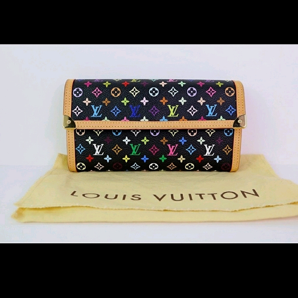 ISO🖤 LOUIS VUITTON PORTE TRESOR LON MULTICOLORE